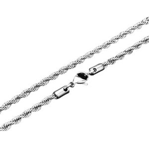 Bishilin Collier pour homme en acier inoxydable argenté - 45-75 cm - Sans pendentif de 3 à 6 mm - Chaîne d'amitié - Hip Hop - Personnalisable, 5MMx75CM, Acier inoxydable, Pas de gemme
