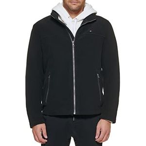 Tommy Hilfiger Heren Classic Zip Front Polar Fleece Jacket, Zwart, XXL, zwart.