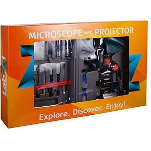 Levenhuk LabZZ M3 microscoop voor kinderen met projector, koffer en 100 accessoires voor wetenschappelijke experimenten in een set