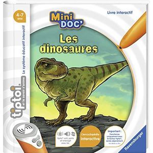 Ravensburger 00028 tiptoi Mini Doc' interactief boek – dinosaurus – educatieve spelletjes zonder beeldscherm in het Frans – tiptoi-speler niet inbegrepen