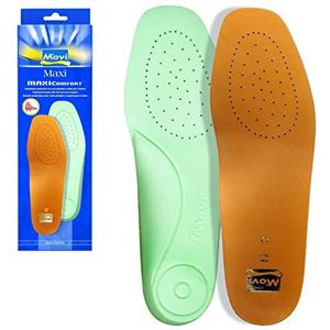 MOVI MAXI - MaxiComfort - Semelle anatomique avec voûte plantaire et rehausseur pour talon. Hauteur : 1,5 cm. Pieds secs et sans odeur.