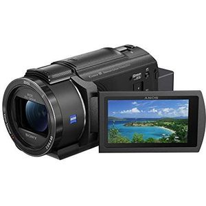 Sony FDR-AX43A 4K compacte camcorder (Ultra HD (UHD), Balanced Optical SteadyShot, 20x optische zoom, draaibaar display), zwart