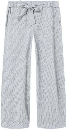 Name it kids Nkftannea wijde broek voor meisjes, lichtgrijs gemêleerd, 128, Lichtgrijs chinees