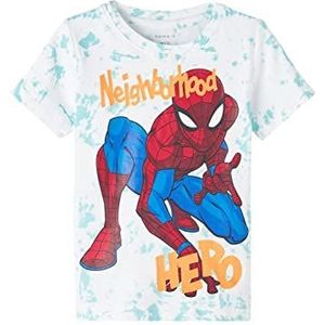 Name It Nmmaiko Spiderman SS Top Mar T-Shirt Garçon, Tibetan Stone, 98