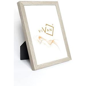 VIVAN Plexiglass, fotolijst, hout, retro, zilver, 15 x 20 cm