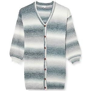 Sidona Cardigan en tricot pour femme, Noir à plusieurs franges, XS-S