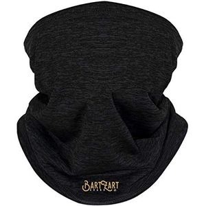 BartZart Shabo Multifunctionele halsdoek voor heren, zwart, ademend, geschikt voor de winter, elastische kraag, zwart.
