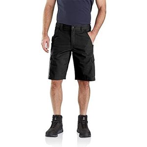 Carhartt Heren Relaxed Fit Stretch Ripstop Cargo Shorts Werk-T-shirt, Zwart, 36, zwart.