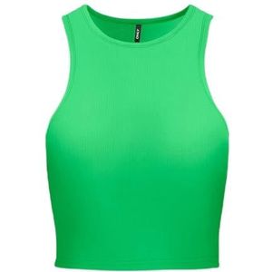 ONLY Onlbelia S/L Crop Top Box Jrs Crop Top Dames, Zomer groen