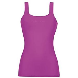 Trigema Dames shirt met bandjes van polyamide/elastaan, Fuchsia