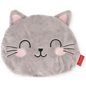 Legami - Mini thermisch kussen met lijnzaad, warme knuffeldieren, lijnzaad, lavendelgeur, polyester en katoen, ontspanningscadeau, kitty-thema, magnetron- of magnetronbestendig