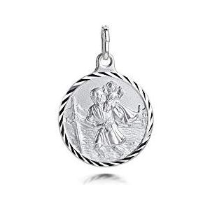 Amberta Hanger met Sint Christoffel van 925 sterling zilver, beschermend medaillon voor dames en heren, medaille voor reizigers, verschillende modellen