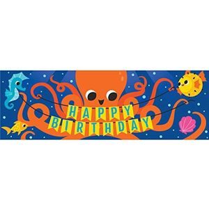 Creative Party PC346359 Happy Birthday banner met zeedieren, groot