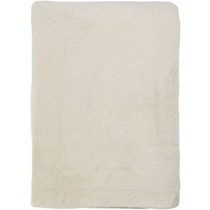 Amazon Basics Pluche deken, Fluwelen touch, voor slaapkamer, zandkleurig, 168 x 229 cm