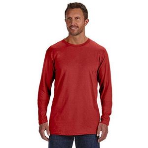 Hanes L/S Nano-tl/S Nano-tl/S Nano-t L/S Nano-tl/S Nano-tl/S Set van 2 premium T-shirts met lange mouwen voor heren, Diep Rood