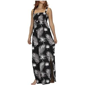Hurley W Lei Maxi-jurk voor dames, zwart (zwarte palm)