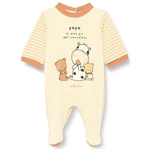 Chicco Jumpsuit met patchwork in knopen, pantoffels voor baby's en peuters, uniseks, baby, Bruin II (417)