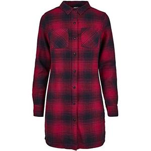 Urban Classics Damesjurk geruit, donkerblauw/rood