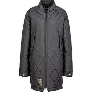 L1 NIGHTINGALE'20 Snowboardjack voor dames, functionele jas, 2 lagen, retrostijl, manchetten, zwart.