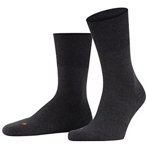 FALKE Run Sokken, uniseks, voor dames en heren, katoen, wit, zwart, meerdere kleuren, versterkte ademende zool, pluche, zonder patroon, 1 paar, grijs (dark grey 3970)