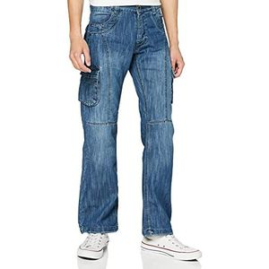 Enzo Heren Jeans Straight, blauw (blauw medium washed)
