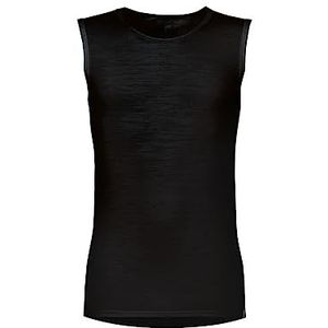 Trigema Heren shirt van merinowol, zwart.