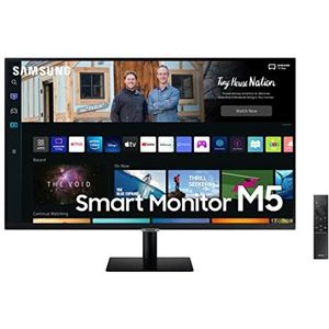 Samsung Smart Monitor M5 32 inch in Full HD-resolutie. Het eerste alles-in-één beeldscherm voor eenvoudige toegang tot je entertainment- en werkapps LS32BM502EUXEN