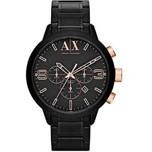 Armani Exchange Heren chronograaf horloge roestvrij staal 49 m, zwart., AX1350