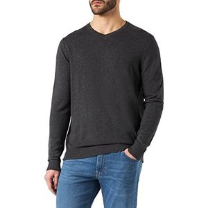 Jack & Jones JJEEMIL Gebreide V-hals voor heren, V-hals, Donkergrijs Melange