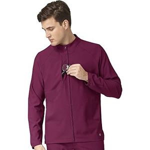 WonderWink Veste chauffante zippée à l'avant pour homme, bordeaux, XL