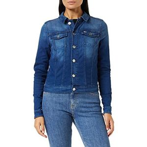 Tommy Jeans Vivianne Slim Trucker Nnmbs Damesjas, New Niceville Mid Blue Stretch