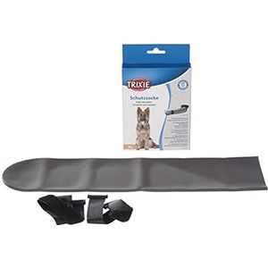 TRIXIE Beschermende sokken van siliconen voor honden, maat XL, 45 cm, grijs