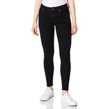Superdry Mid Rise Skinny Jeans voor dames, Livingston Zwart