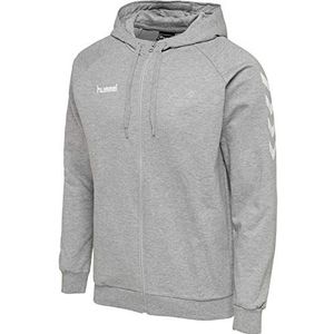 hummel hoodie met ritssluiting van katoen voor heren