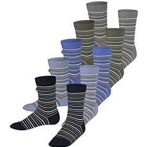 ESPRIT Multi Stripe 5 stuks biologisch katoen, duurzaam, dun, fantasiemotief, 5 paar sokken, uniseks, kinderen, 5 stuks (5 stuks), Veelkleurig (uitgang 30)