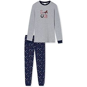 Schiesser Langer Mädchen Schlafanzug meisjes Pyjamaset, meerkleurig 4, 116