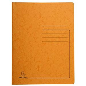 Exacompta 240224E Etui voor geperforeerde documenten van glanzend karton, 355 g/m2, voor A4-documenten, oranje