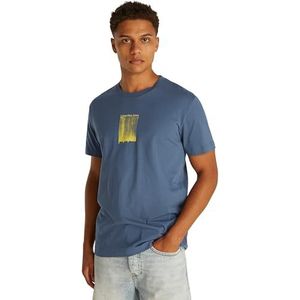 CK JEANS Heren Grafisch T-shirt J30J327522, Blauw (Indigo Vintage), L, Blauw (Indigo Vintage), L, Blauw (Indigo Vintage), L