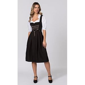 Stockerpoint Dirndl Adele Damesjurk voor speciale gelegenheden, zwart.