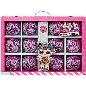 LOL Surprise Glitterpop, gesorteerd 12-delige set om te verzamelen, 80+ verrassingen waaronder poppen, outfits, accessoires en + waterbad, voor meisjes en jongens, 4 jaar
