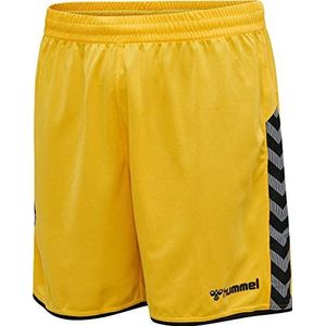 Hummel Hmlauthentic Poly herenshorts, geel (Sport Yellow) / zwart, 3XL