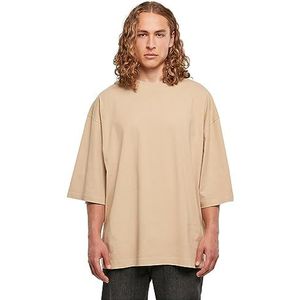 Build Your Brand Huge Tee T-shirt heren, Effen beige