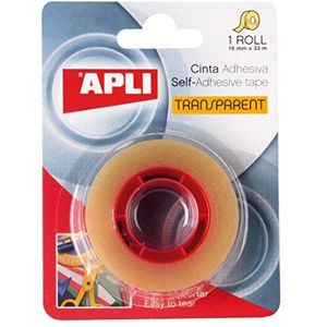 APLI 11166 plakband, transparant, 19 mm x 33 m