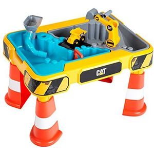 Theo Klein 3237 CAT® speeltafel zand en water, met graafmachine, kiepper, 2 slangen, stoppers en afneembare vijvers, speelgoed voor kinderen vanaf 18 maanden