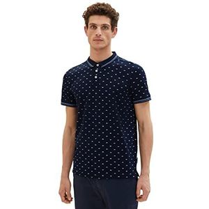 TOM TAILOR 1036326 poloshirt heren, 32024 navy design vlag minimaal