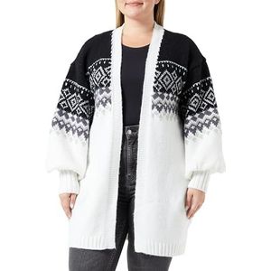 UCY Cardigan voor dames, Zwart-witte wol