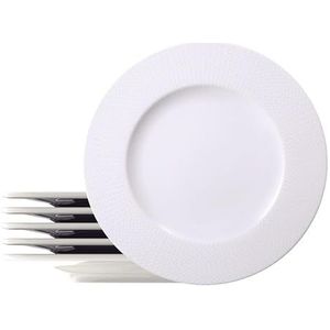 Tramontina - Ronde porseleinen platte borden 28 cm Mesh, set van 6.