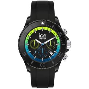 Ice-Watch Analoog kwartshorloge met siliconen armband, zwart, zwart., Riem