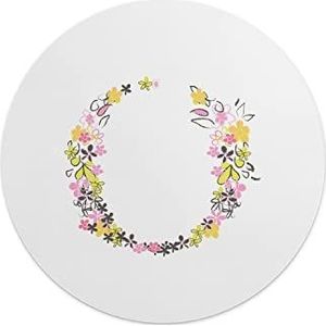 Questo Casa, Ronde muismat, digitaal bedrukt, antislip onderkant, voor kantoor en thuis, diameter 22 cm