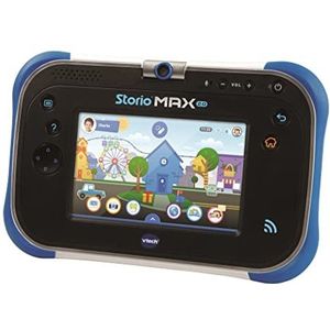 VTech - Storio MAX 2.0 blauw, kindertablet met touchscreen, educatief en veilig met kleurendisplay, wifi, Android, camera, cadeau voor kinderen van 3 jaar tot 11 jaar - inhoud in het Frans